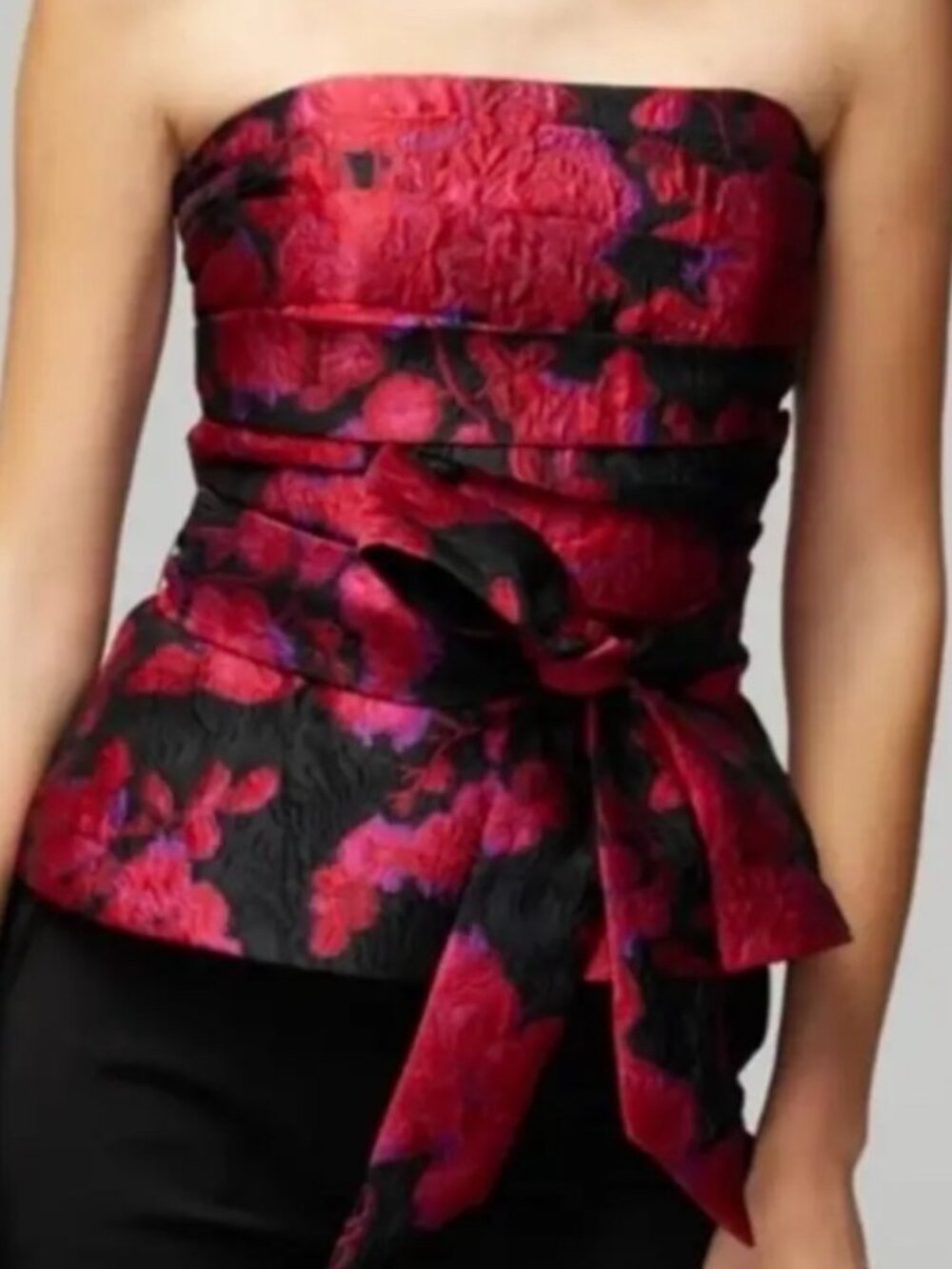 WHBM Jacquard Waist Bustier Top